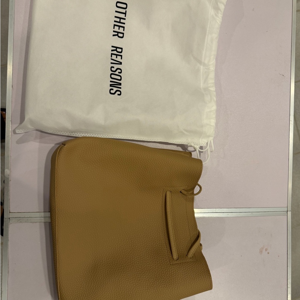 Tan Leather Tote Bag